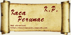 Kaća Perunac vizit kartica